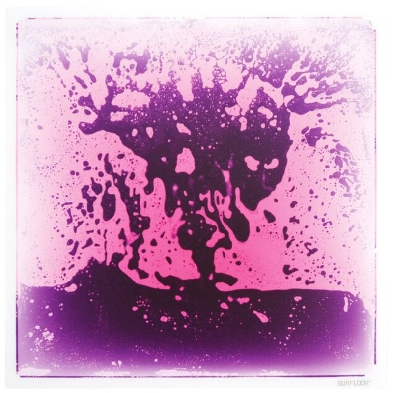 TFH Large Square Liquid Floor Tiles - 4 Set - Close up view purple tile