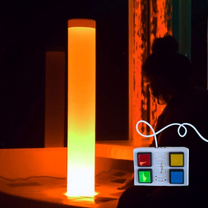 TFH Rainbow Frosted Tube - Active play orange light dark rooom