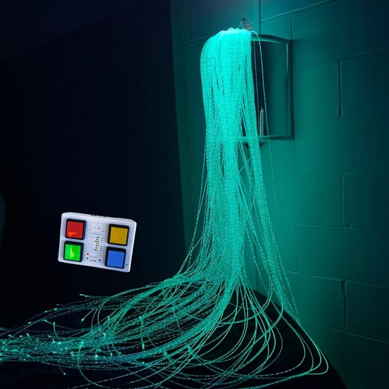 TFH Fibre Optic Light Source - Wall Sconce - Wireless Button Box System Full View