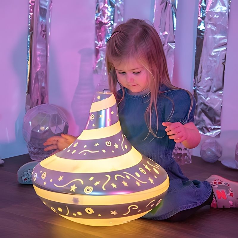 TTS Giant Light and Sound Spinning Top - Child Active Play Sit
