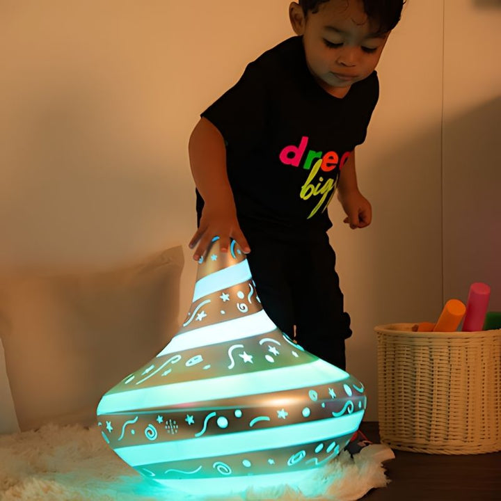 TTS Giant Light and Sound Spinning Top - Child Active Plat Standing
