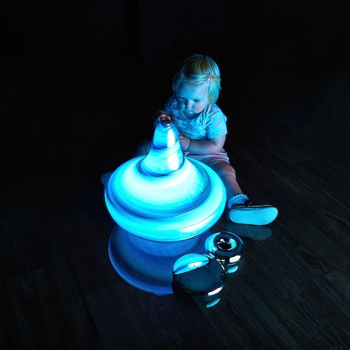 TTS Giant Light and Sound Spinning Top - Baby Active Play Bluish
