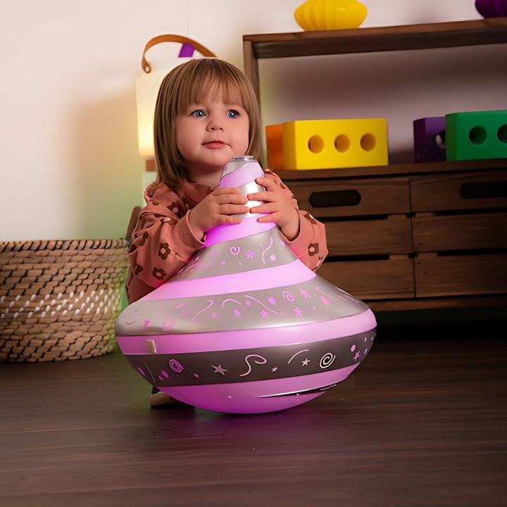 TTS Giant Light and Sound Spinning Top - Girl Child Active Play Pinkish Top
