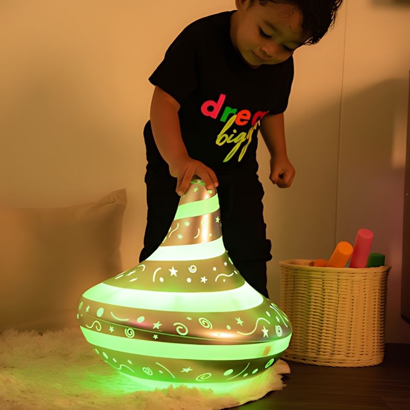 TTS Giant Light and Sound Spinning Top - Active Play Spinning Top
