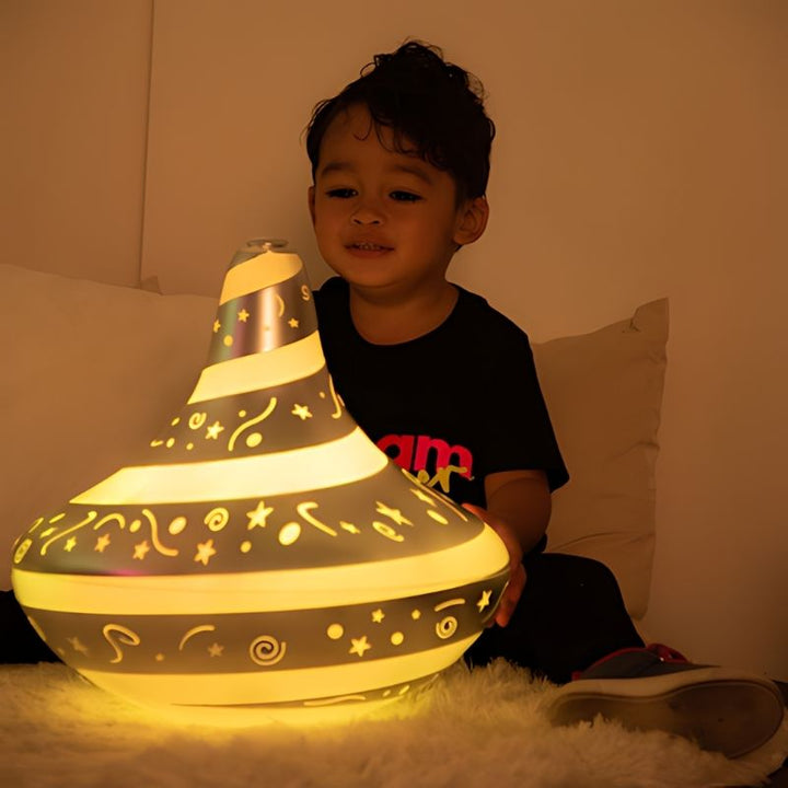 TTS Giant Light and Sound Spinning Top - Active Play Yellowish 
