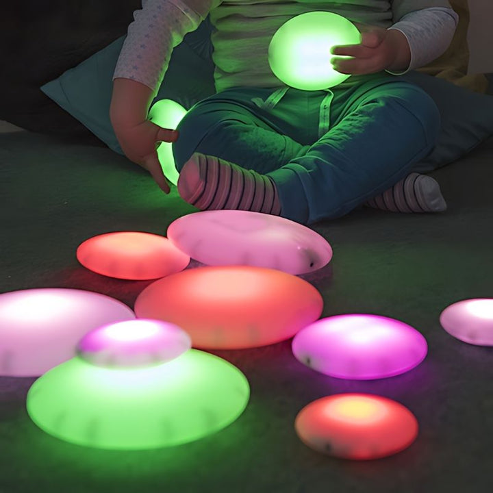 TTS Glow Pebbles - Close Up View 
