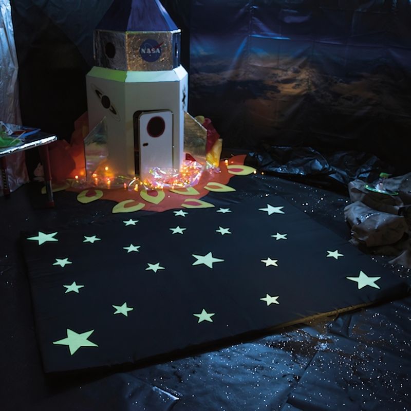 TTS Glow in the Dark Mat - Landscape View Rocketship
