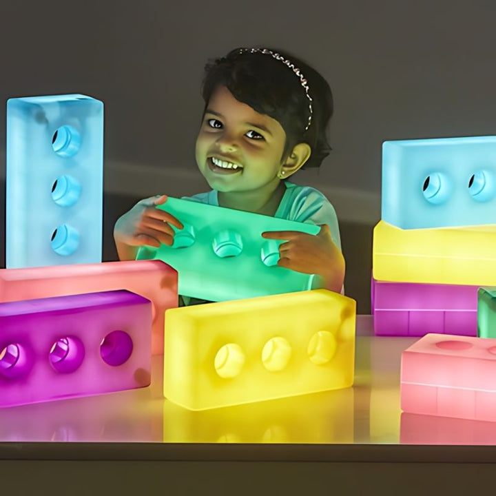 TTS Light Up Glow Construction Bricks - Child Active Play Embrace
