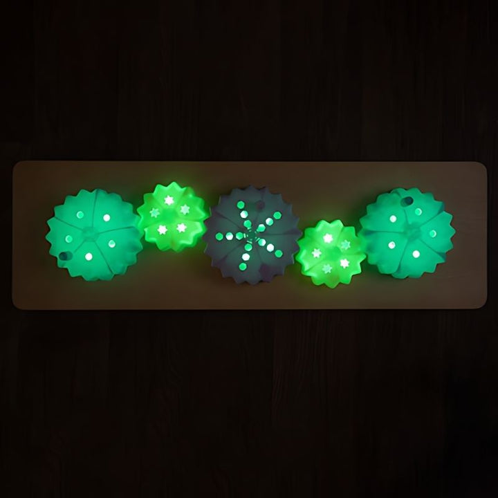 TTS Light Up Twist & Turn Cog Board - Wall Mounted Greenish

