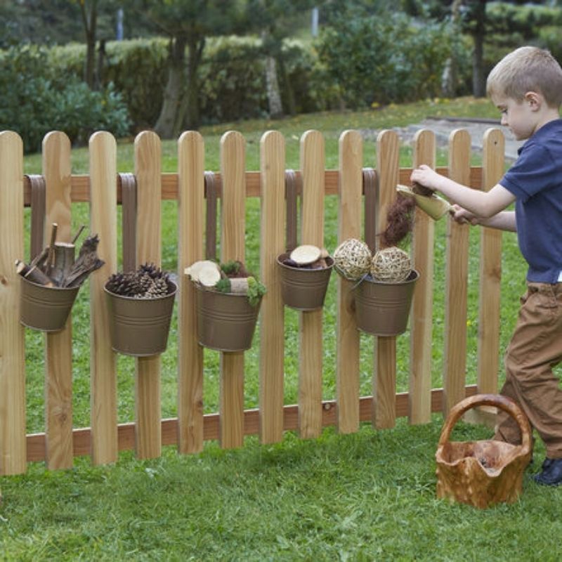 TTS Metal Messy Play Set - Landscape View Child Active Play Fence Outdoor