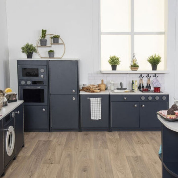 TTS Modern Living Dishwasher - Navy - Landscape View Indoor Set Up
