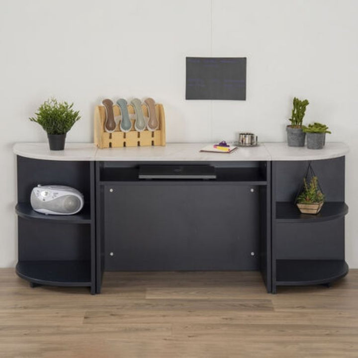 TTS Modern Living Kitchen Island Set - Navy - Front View Indoor