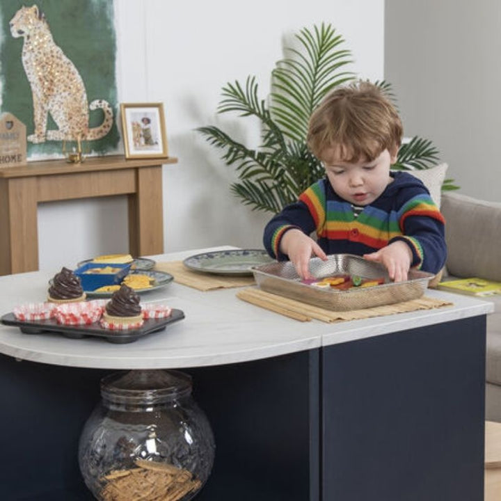 TTS Modern Living Kitchen Island Set - Navy - Child Active Play