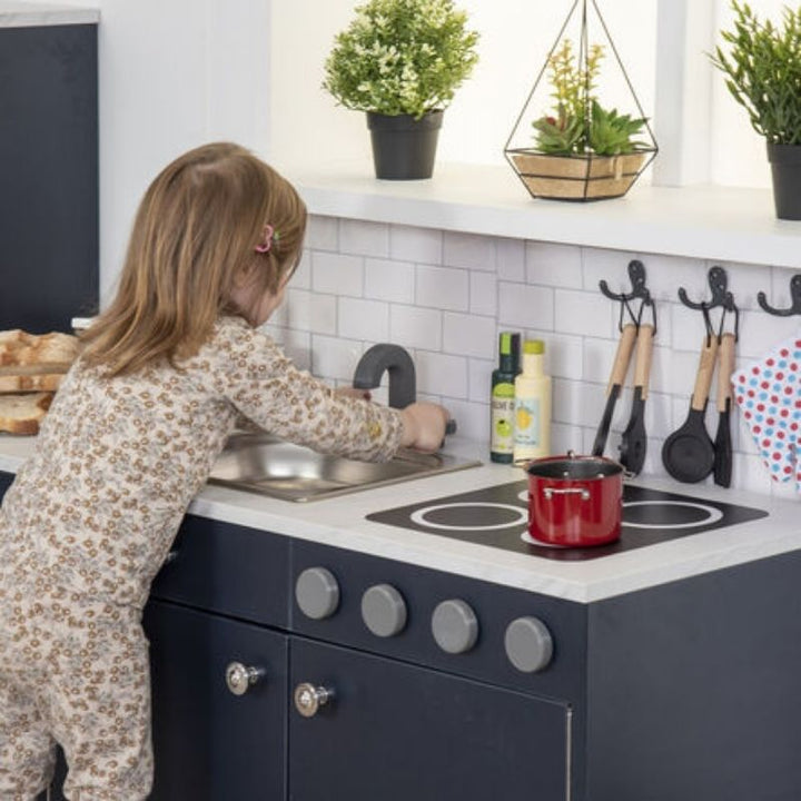 TTS Modern Living Sink and Hob Unit - Navy - Second Child Active Play