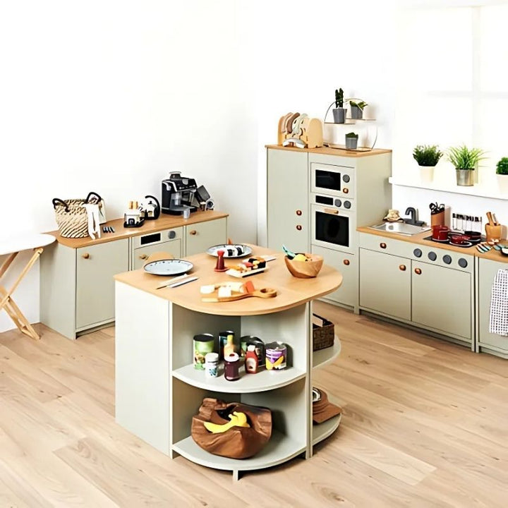 TTS Modern Living Sink and Hob Unit Sage - Indoor Landscape View