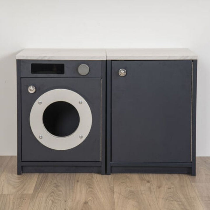TTS Modern Living Washing Machine - Navy - Clean Landscape View Indoor