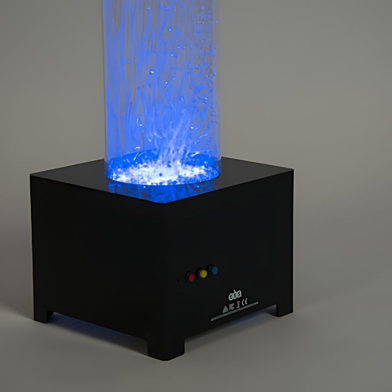 TTS Rechargeable Sensory Hurricane Tube - Close Up View Bluish
