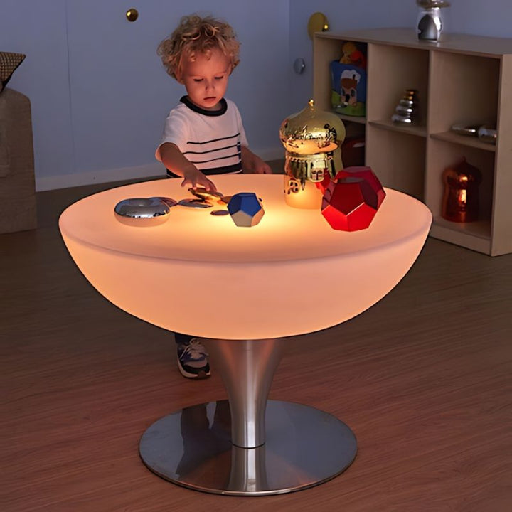 TTS Round Light Up Colour Changing Glow Table - Warm Light
