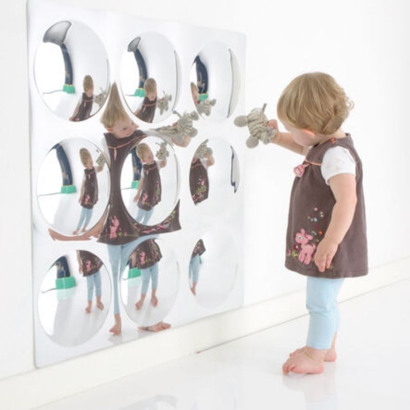 TTSSensoryBubbleMirrorwithNoFrame-active playing child with no frame mirror