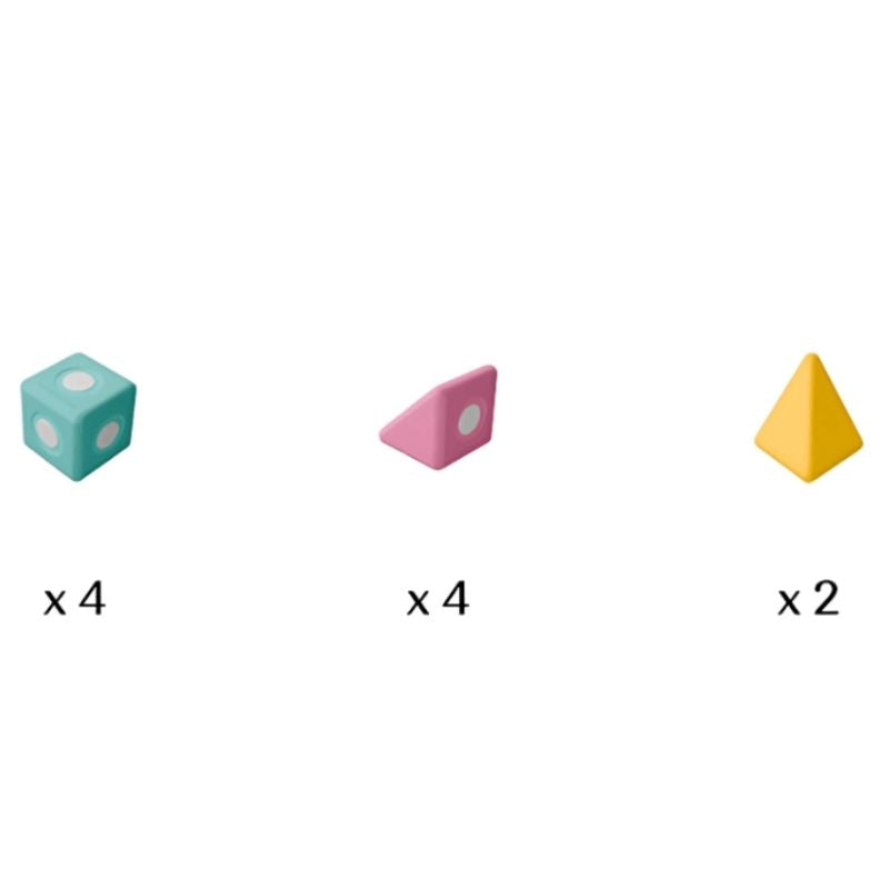 TUKI Big Magnetic Blocks Set - Smart 10 - Detailed Inclusion

