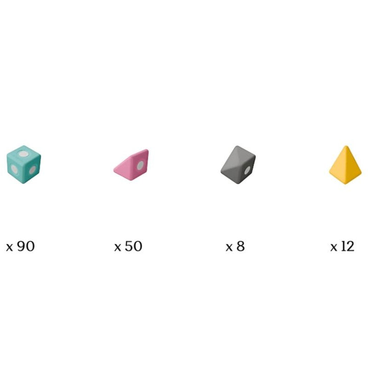TUKI Big Magnetic Blocks Set - Smart 160 - Detailed Inclusion
