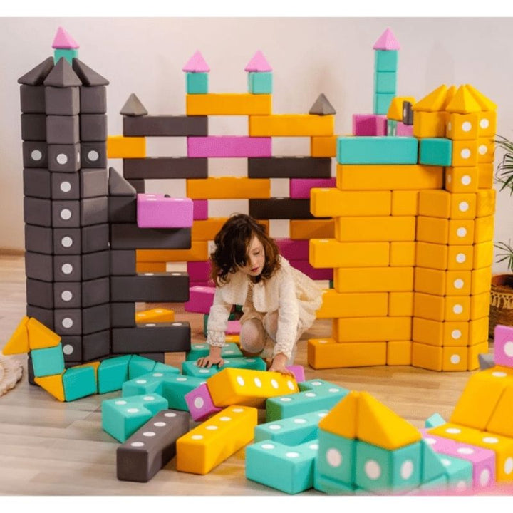 TUKI Big Magnetic Blocks Set - Smart 75 - Landscape View Child Active Play

