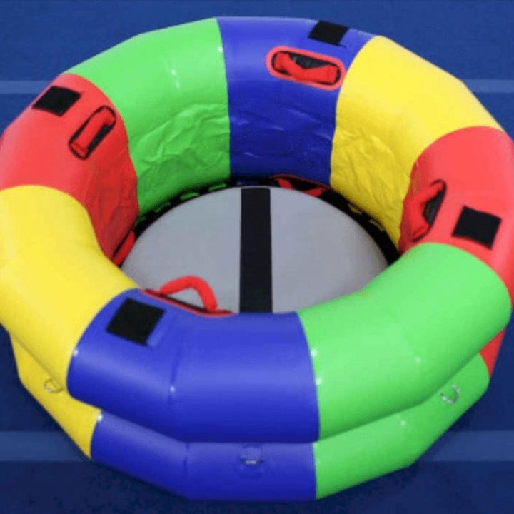 Tumbl Trak Fitness Wheel - Top View Blue Background
