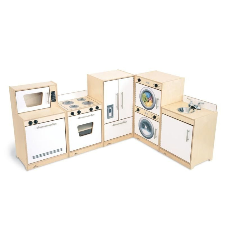 Whitney Brothers Contemporary Kitchen Ensemble - White clean view
