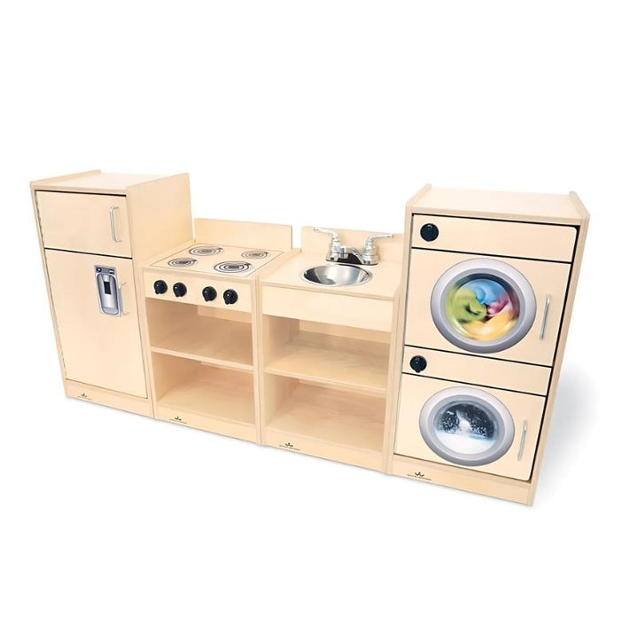 Whitney Brothers Let's Play Toddler Kitchen Ensemble - Natural Clean View
