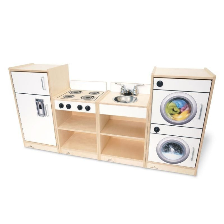 Whitney Brothers Let's Play Toddler Kitchen Ensemble - White Clean View
