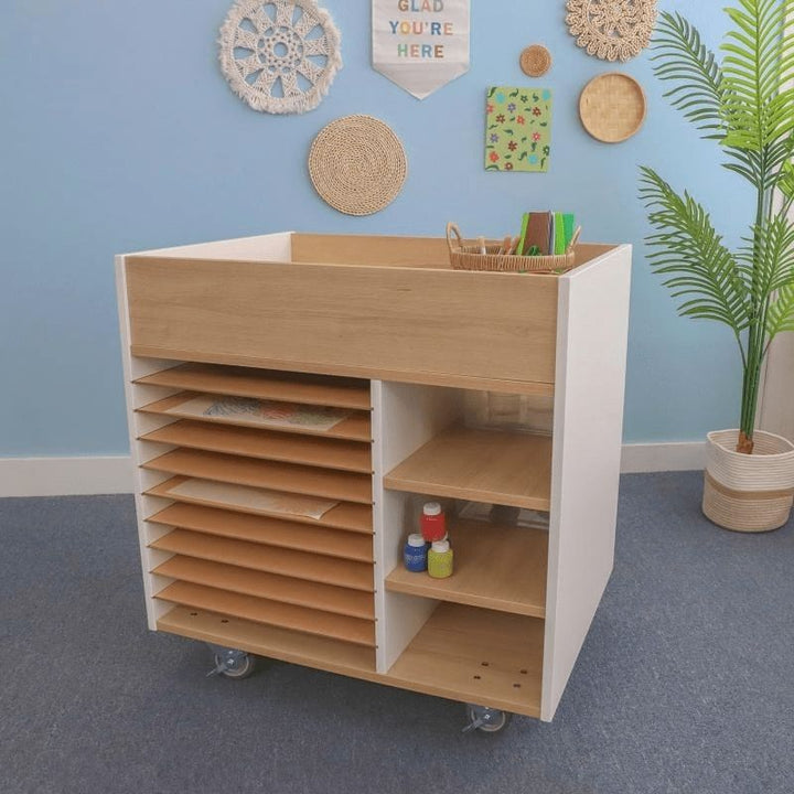 Whitney Brothers elevated™ Art Supply Cart-Full Indoor View