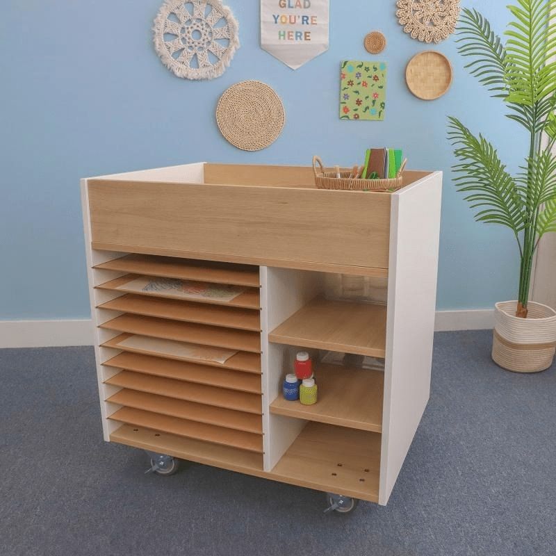 Whitney Brothers elevated™ Art Supply Cart-Full Indoor View