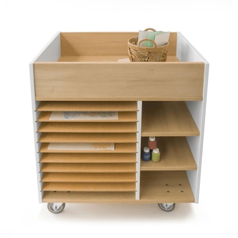 Whitney Brothers elevated™ Art Supply Cart-Front View