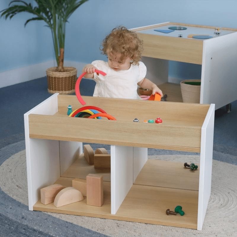 Whitney Brothers elevated™ I-See-Me Toddler Mirror Cabinet-Front View Active Play