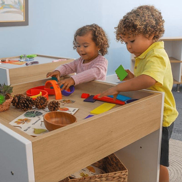 Whitney Brothers elevated™ Toddler Discovery Table-Two Kids Active Play Indoor