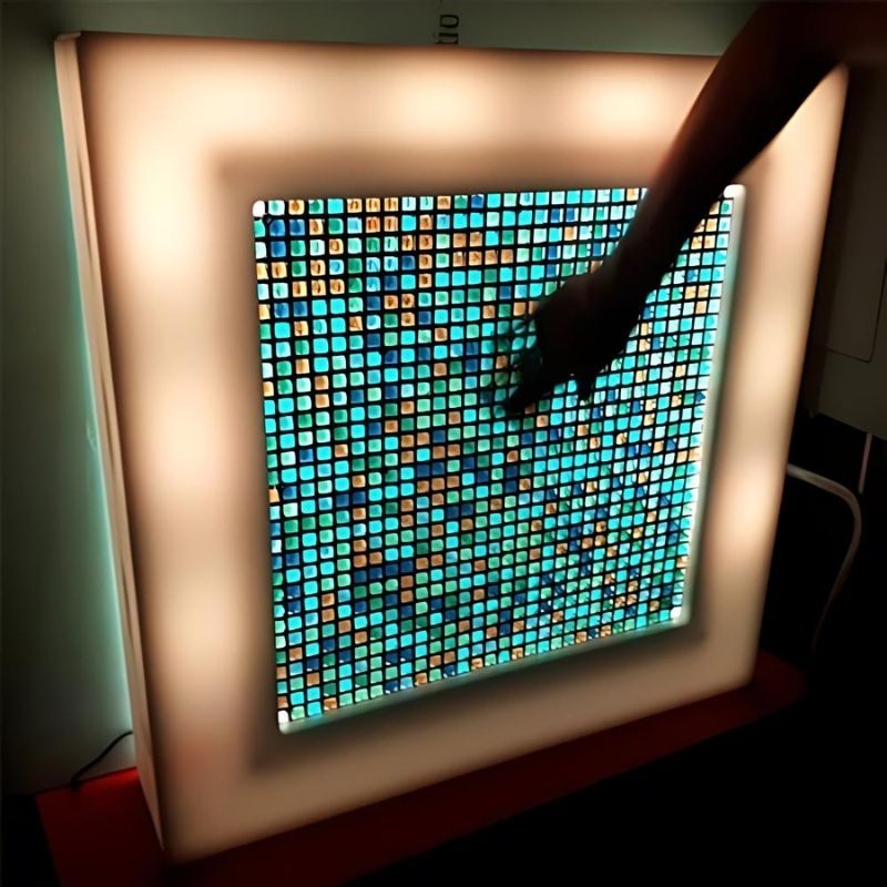 AHS Sensory Marble Wall Panel in a classroom or clinic environment, showing interactive sensory wall panel engagement for children of all abilities