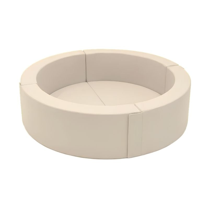 IGLU Round Ball Pit in beige, a corner ball pit suited to nurseries, homes and play centres