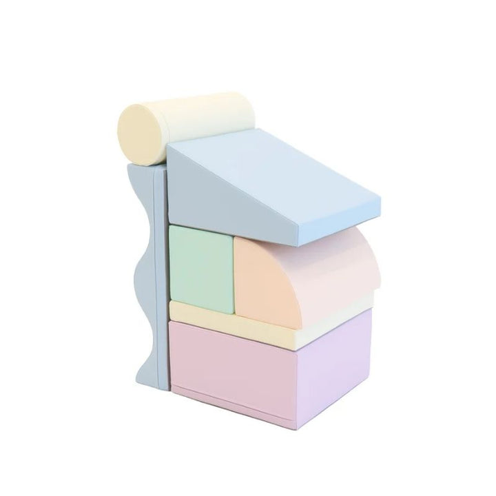IGLU Discoverer Soft Play Set in Pastel Ice Cream arranged as a stacked foam configuration for toddler play