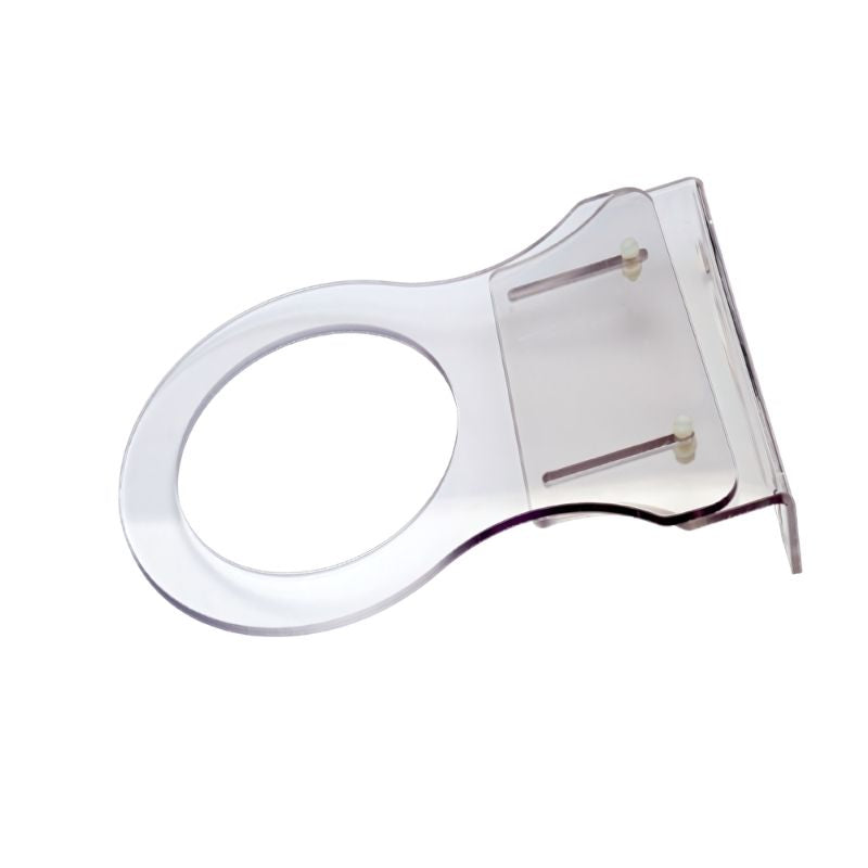 Close-up of the Experia Bubble Tube Bracket showing the wall-mounting hardware designed to secure any 6-inch diameter Experia sensory bubble tube over 40 inches tall