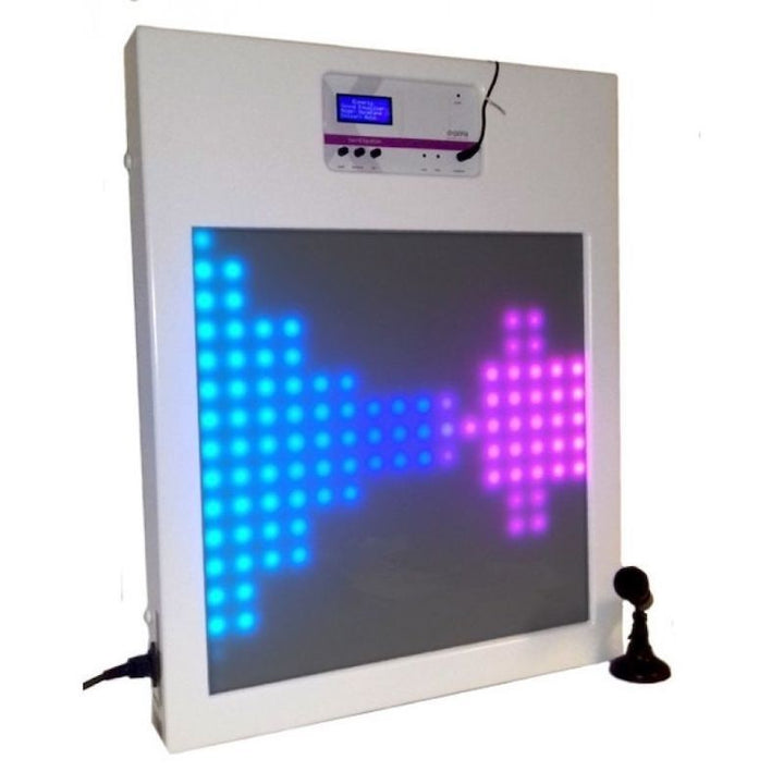 Experia Sound Equalizer LED display panel showing the light output active, used in sensory rooms and therapy spaces to develop vocalization, communication, and cause-and-effect skills