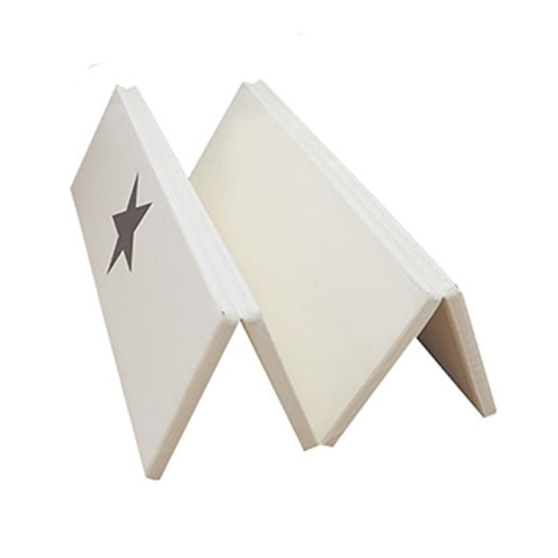 Ggumbi Lucky Star Clean Bumper Play Room Extra Large Ivory close-up view showing the 5cm thick DMF-free foam bumper panel construction and patented dust-proof Clean surface