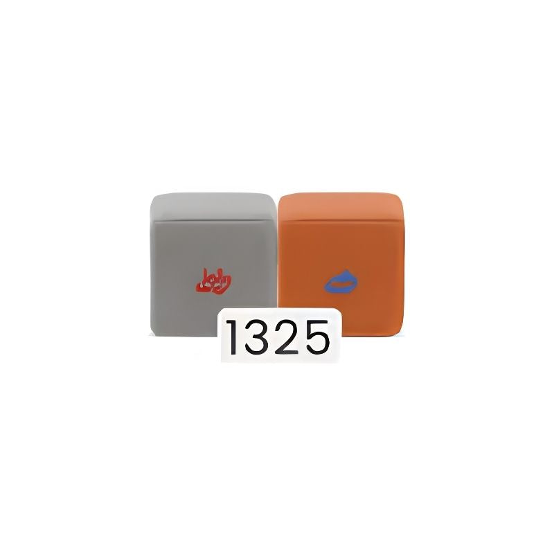 Grey and orange colour pairing for JollyHeap Joy giant magnetic building blocks, showing one of the set's pole marked colour combinations