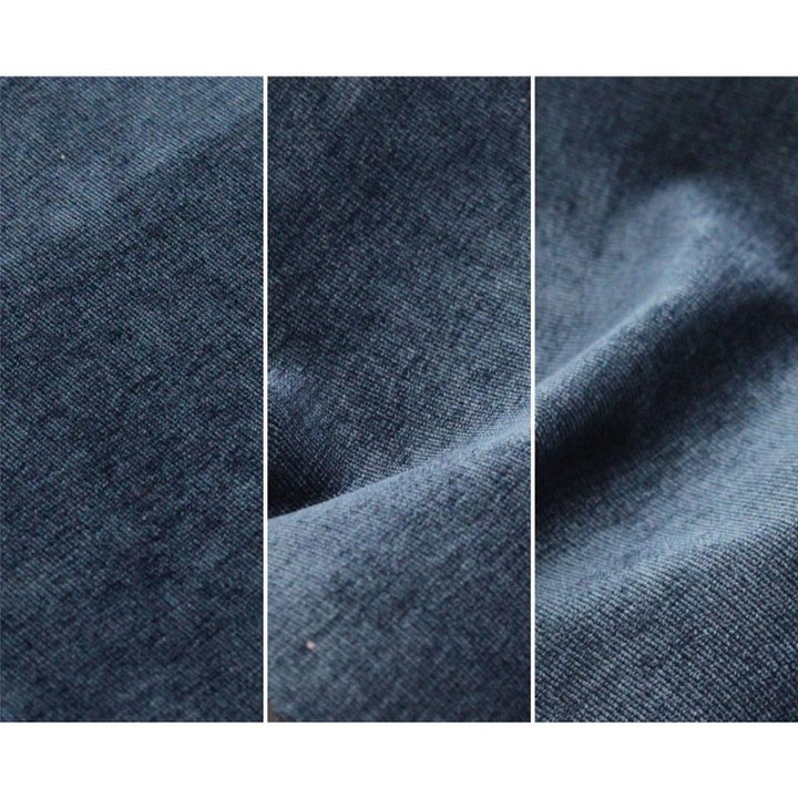 Close-up of Go Coconut - The Coconut in Midnight Tide showing the soft Durable Micro Velveteen texture and micro-brushed finish of the removable machine-washable 100% polyester play couch cover