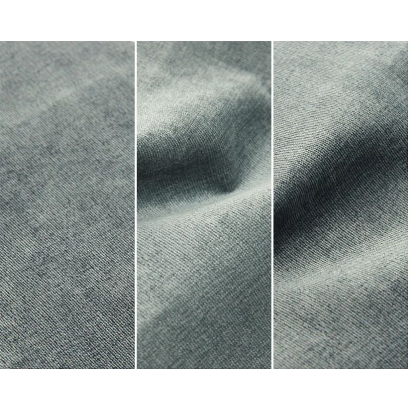 Close-up of Go Coconut - The Coconut in River Stone showing the Durable Micro Velveteen fabric texture and micro-brushed finish of the removable machine-washable 100% polyester play couch cover