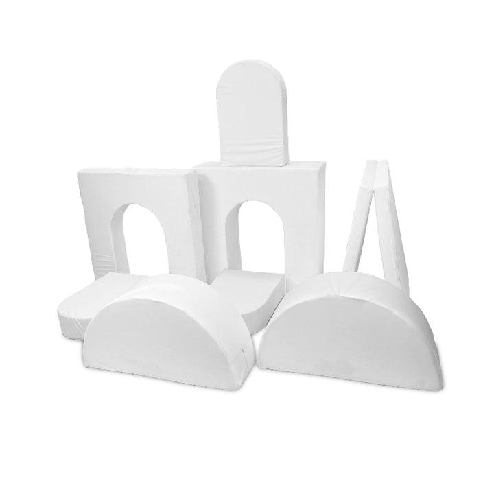 Go Coconut Waterproof Liner Set in the Architect Bundle configuration showing the PUL fabric liners for the 8-piece Architect Bundle modules providing waterproof foam protection for castle and fort building play