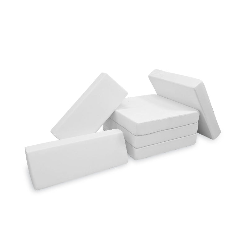 Go Coconut Waterproof Liner Set for the Full Coconut showing all individual PUL fabric liner pieces laid out, the 98% polyester 2% TPU membrane waterproof foam protectors for The Coconut play couch