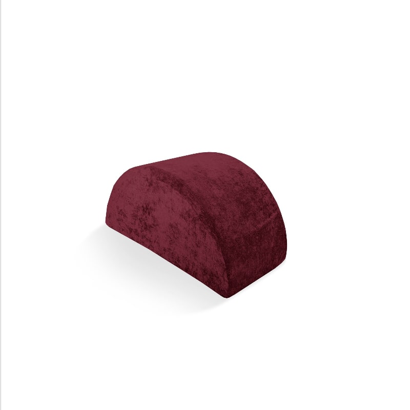 Go Coconut Mega Rocker kids balance rocker in Cranberry Rain, landscape view of the CertiPUR-US foam half-circle for active play