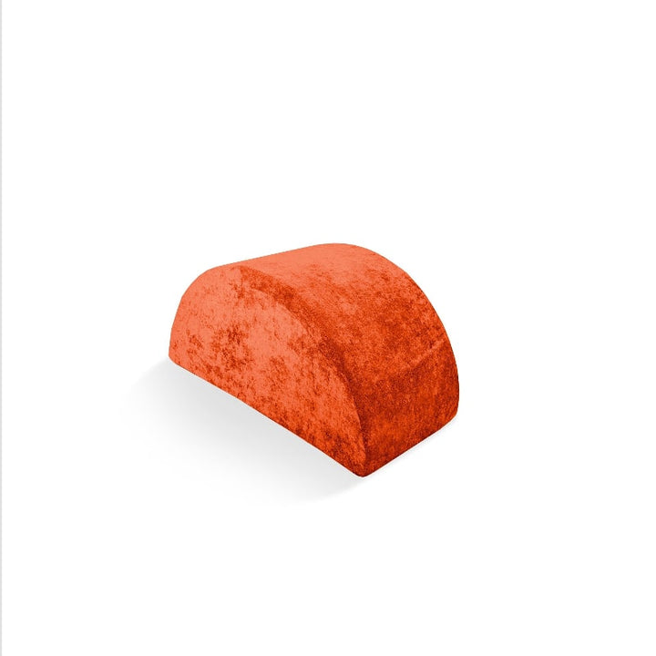 Go Coconut Mega Rocker foam balance rocker in Papaya Splash, landscape view of the half-circle arch for rocking, climbing and sensory play