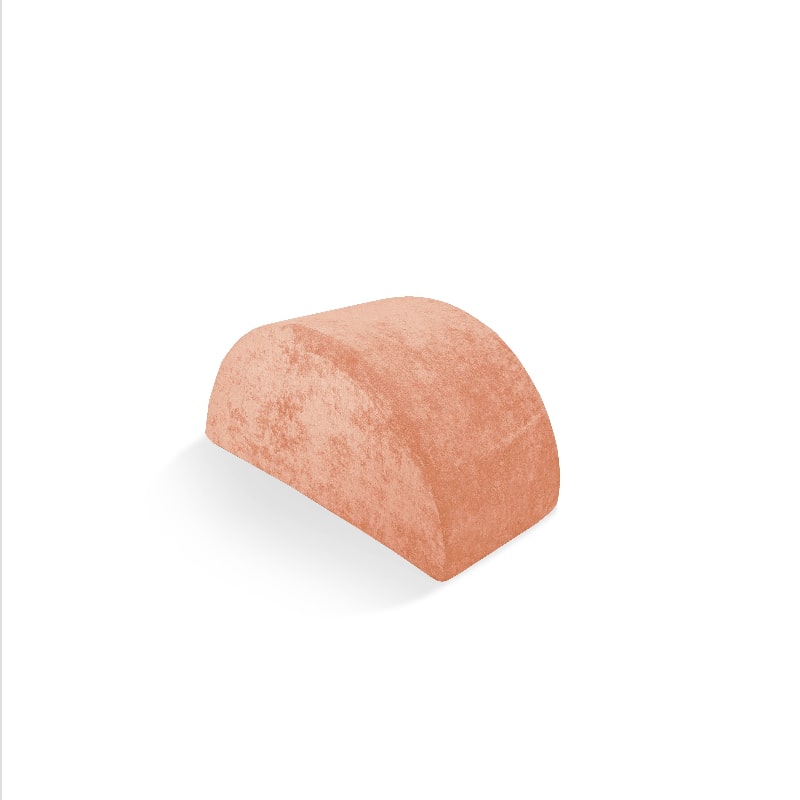 Go Coconut Mega Rocker kids foam balance rocker in Peach Party, landscape view of the half-circle arch for rocking and active sensory play