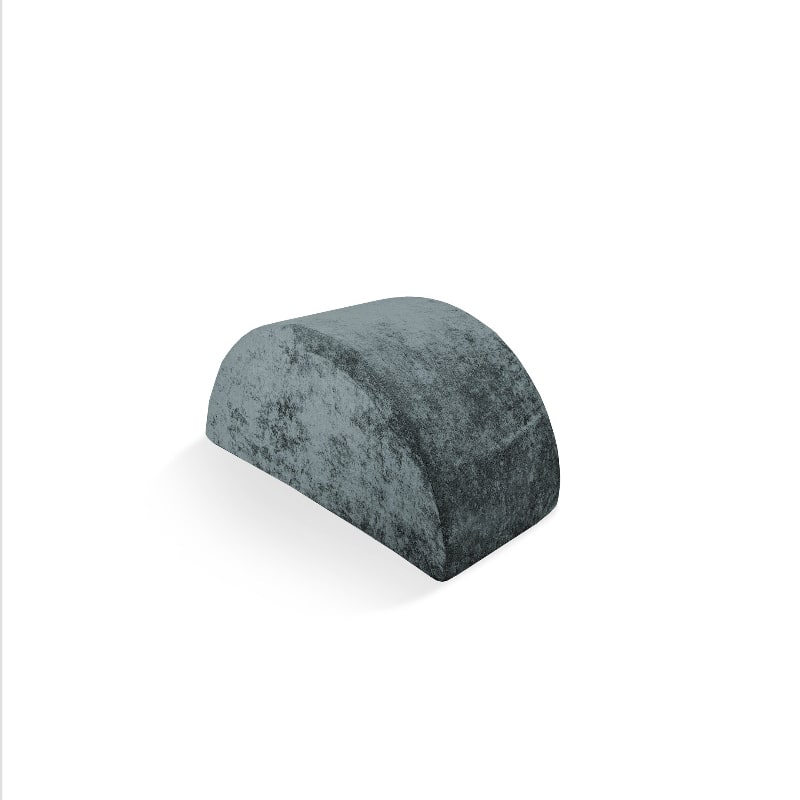Go Coconut Mega Rocker kids foam balance rocker in River Stone, landscape view showing the half-circle rocking and climbing arch